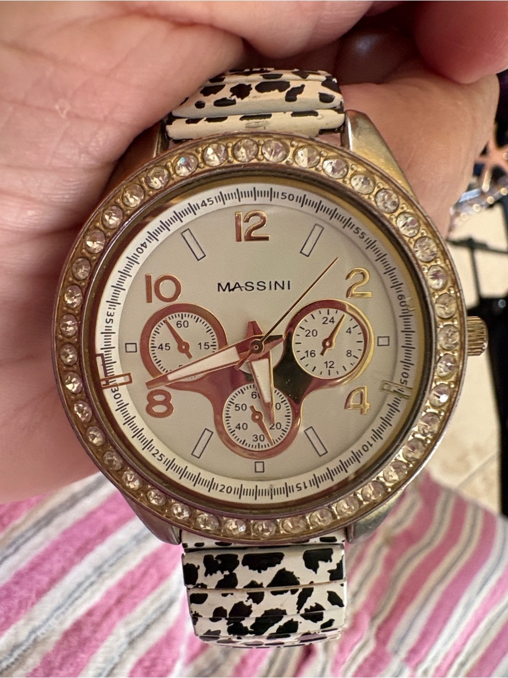 Massini White Dial Women's Watch with Crystal Accents - Picture 6 of 6